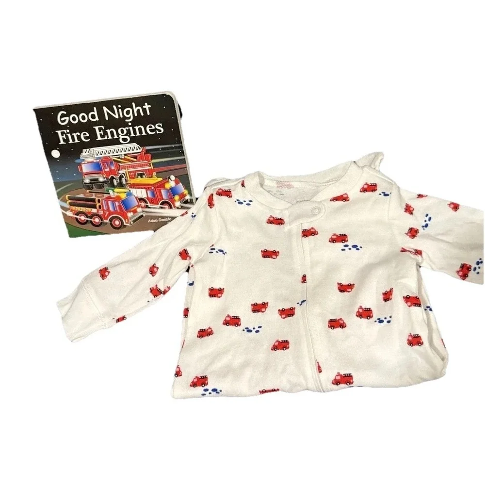 Future Fireman, Lil Firefighter‎ Gift, Fire Truck  Pajama's & Fire Engines Book